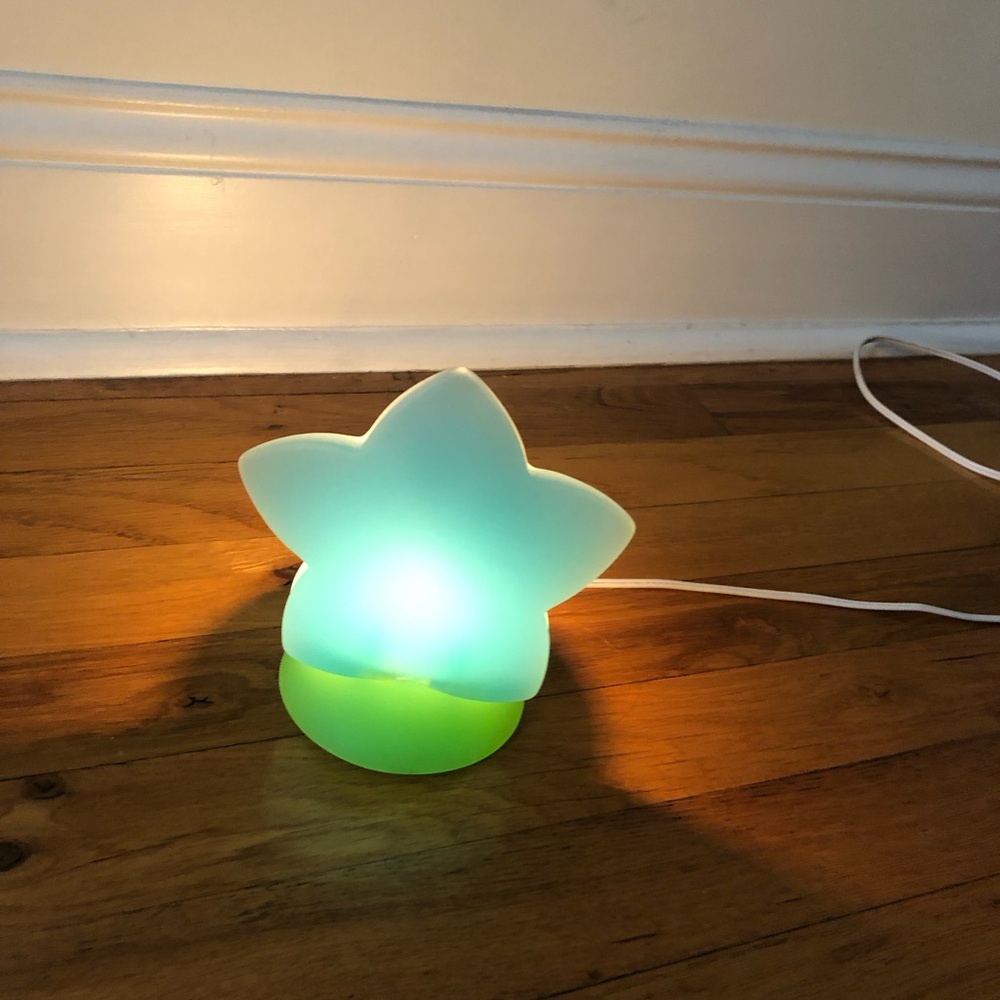 Vintage Blue Star-Shaped Electric Light/Decor